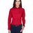 Harriton Women's Easy Blend™ Long Sleeve Twill Dress Shirt with Stain - Release - Harriton M500W Red XS