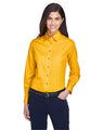 Harriton Women's Easy Blend™ Long Sleeve Twill Dress Shirt with Stain - Release - Harriton M500W Sunray Yellow XS