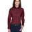 Harriton Women's Easy Blend™ Long Sleeve Twill Dress Shirt with Stain - Release - Harriton M500W Wine XS
