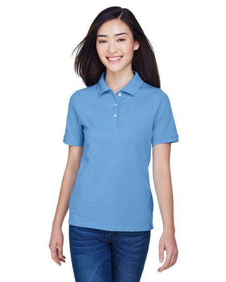 Harriton Women's Easy Blend Polo - Harriton 13861 Light College Blue XS