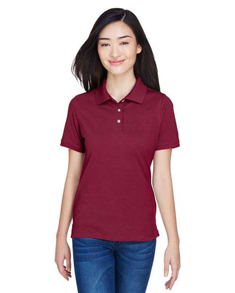 Harriton Women's Easy Blend Polo - Harriton 13861 Wine XS