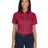 Harriton Women's Easy Blend™ Short Sleeve Twill Dress Shirt with Stain - Release - Harriton M500SW Wine XS