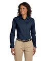 Harriton Women's Essential Poplin - Harriton M510W Navy S