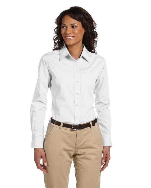 Harriton Women's Essential Poplin - Harriton M510W White M