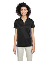 Harriton Women's Flash Snag Protection Plus IL Colorblock Polo - Harriton M386W Black/ Dark Charcoal XS