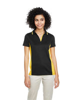 Harriton Women's Flash Snag Protection Plus IL Colorblock Polo - Harriton M386W Black/ Sunray Yellow XS