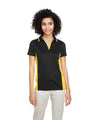 Harriton Women's Flash Snag Protection Plus IL Colorblock Polo - Harriton M386W Black/ Sunray Yellow XS
