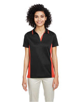 Harriton Women's Flash Snag Protection Plus IL Colorblock Polo - Harriton M386W Black/ Team Orange XS