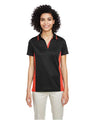 Harriton Women's Flash Snag Protection Plus IL Colorblock Polo - Harriton M386W Black/ Team Orange XS
