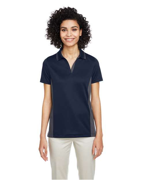 Harriton Women's Flash Snag Protection Plus IL Colorblock Polo - Harriton M386W Dark Navy/ Dark Charcoal XS