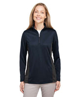Harriton Women's Flash Snag Protection Plus IL Colorblock Quarter - Zip Pullover - Harriton M786W Dark Navy/ Dark Charcoal XS