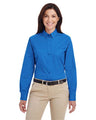 Harriton Women's Foundation Cotton Twill Shirt with Teflon - Harriton M581W French Blue XS