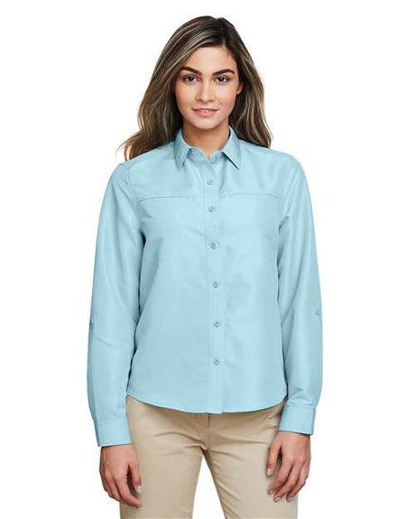 Harriton Women's Key West Performance Staff Shirt - Harriton M580LW Cloud Blue XS