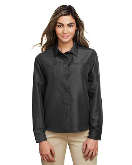 Harriton Women's Key West Performance Staff Shirt - Harriton M580LW Dark Charcoal XS