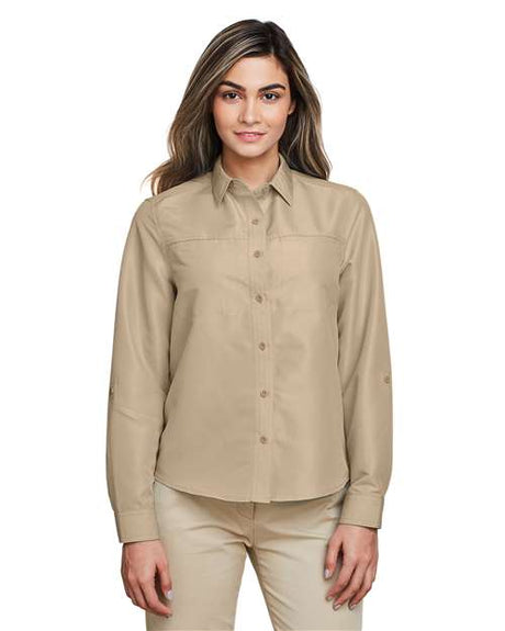 Harriton Women's Key West Performance Staff Shirt - Harriton M580LW Khaki XS