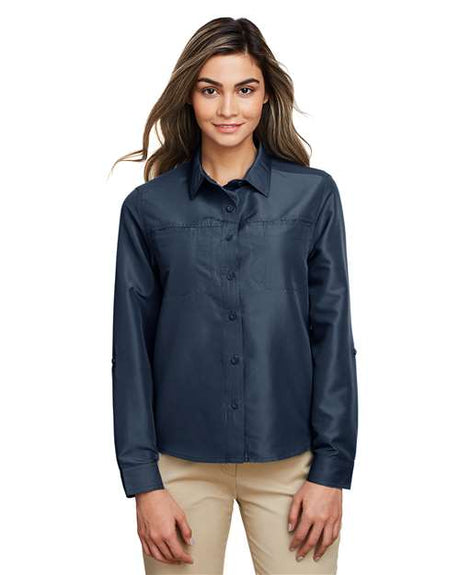 Harriton Women's Key West Performance Staff Shirt - Harriton M580LW Navy XS