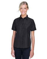 Harriton Women's Key West Short Sleeve Performance Staff Shirt - Harriton M580W Black XS