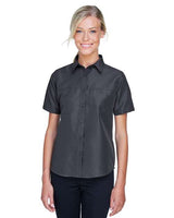 Harriton Women's Key West Short Sleeve Performance Staff Shirt - Harriton M580W Dark Charcoal XS
