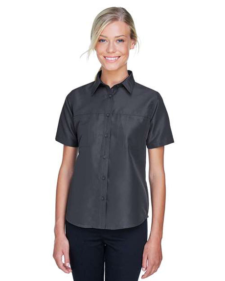 Harriton Women's Key West Short Sleeve Performance Staff Shirt - Harriton M580W Dark Charcoal XS