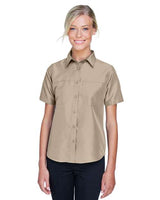 Harriton Women's Key West Short Sleeve Performance Staff Shirt - Harriton M580W Khaki XS