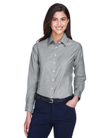 Harriton Women's Long Sleeve Oxford Dress Shirt - Harriton M600W French Blue XS