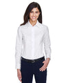 Harriton Women's Long Sleeve Oxford Dress Shirt - Harriton M600W White XS