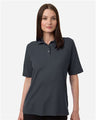 Harriton Women's Maverick CVC Pique Polo - Harriton M105W Dark Charcoal XS