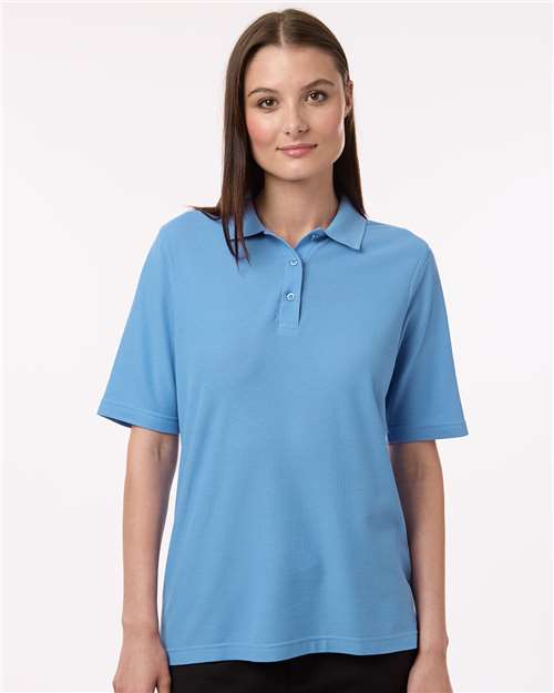 Harriton Women's Maverick CVC Pique Polo - Harriton M105W Light College Blue XS