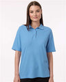 Harriton Women's Maverick CVC Pique Polo - Harriton M105W Light College Blue XS