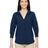 Harriton Women's Paradise Three - Quarter Pullover Sleeve Performance Shirt - Harriton M610W Navy XS