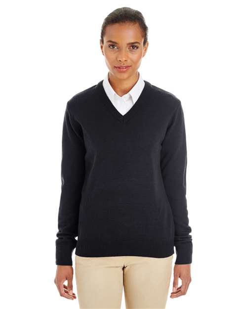 Harriton Women's Pilbloc V - Neck Sweater - Harriton M420W Black XS