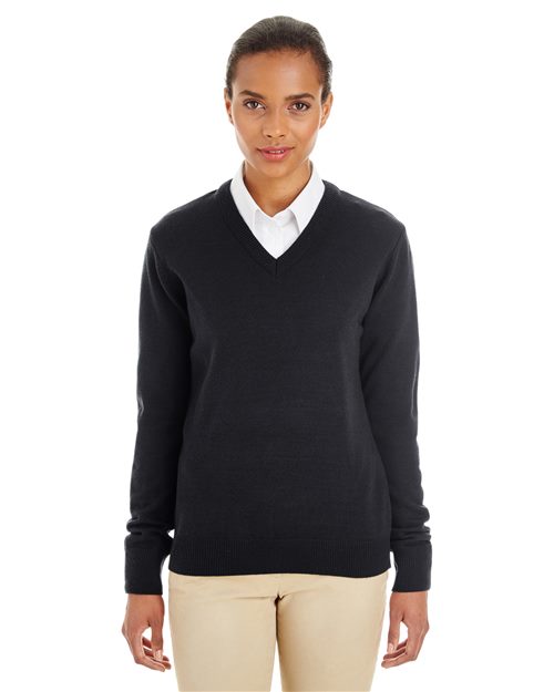 Harriton Women's Pilbloc V - Neck Sweater - Harriton M420W Black XS