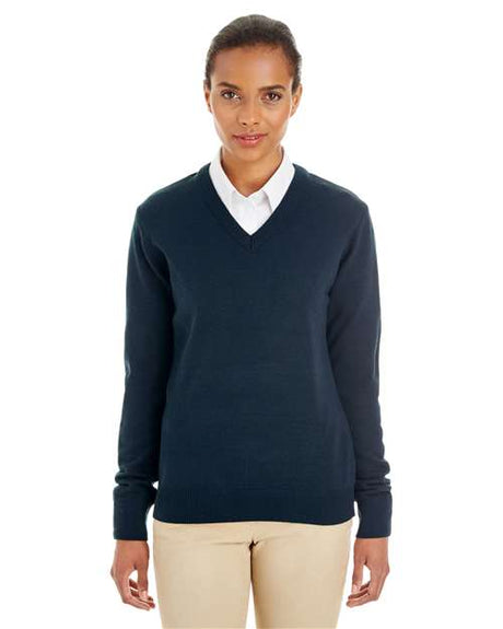 Harriton Women's Pilbloc V - Neck Sweater - Harriton M420W Dark Navy XS
