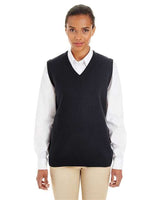 Harriton Women's Pilbloc™ V - Neck Sweater Vest - Harriton M415W Black XS
