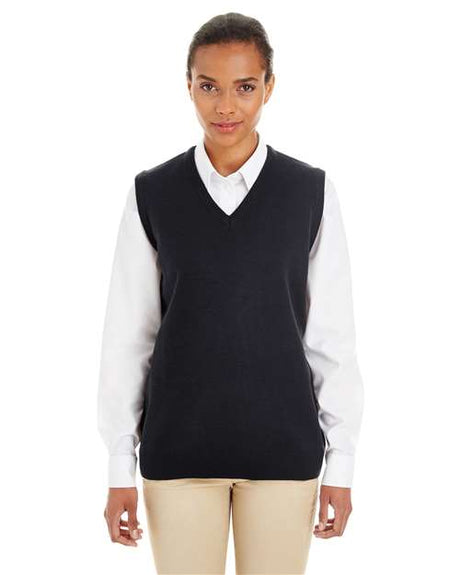 Harriton Women's Pilbloc™ V - Neck Sweater Vest - Harriton M415W Black XS