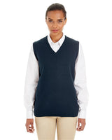 Harriton Women's Pilbloc™ V - Neck Sweater Vest - Harriton M415W Black XS