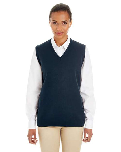 Harriton Women's Pilbloc™ V - Neck Sweater Vest - Harriton M415W Dark Navy XS