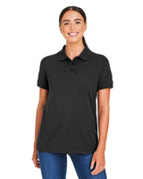 Harriton Women's Valiant Cotton Snag Protect Polo - Harriton M205W Black XS