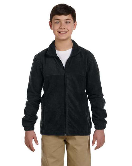 Harriton Youth Full - Zip Fleece - Harriton M990Y Black S