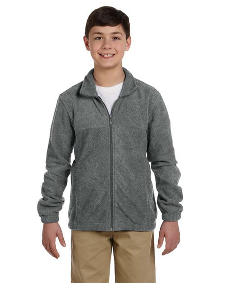 Harriton Youth Full - Zip Fleece - Harriton M990Y Black S