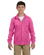 Harriton Youth Full - Zip Fleece - Harriton M990Y Charity Pink S
