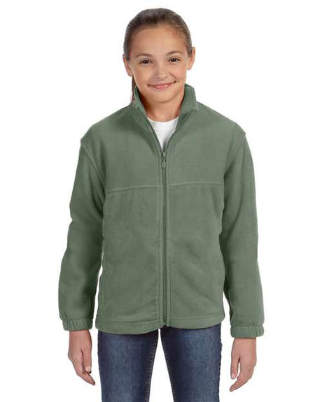 Harriton Youth Full - Zip Fleece - Harriton M990Y Dill S