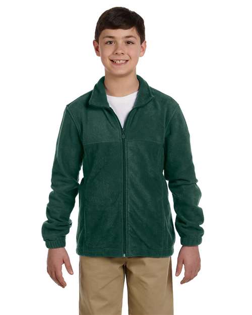 Harriton Youth Full - Zip Fleece - Harriton M990Y Hunter S