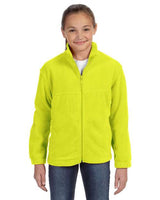 Harriton Youth Full - Zip Fleece - Harriton M990Y Safety Yellow S