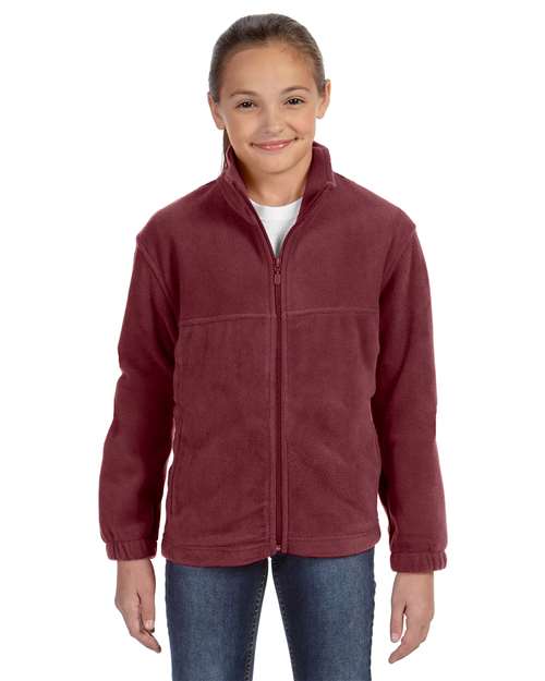 Harriton Youth Full - Zip Fleece - Harriton M990Y Wine S