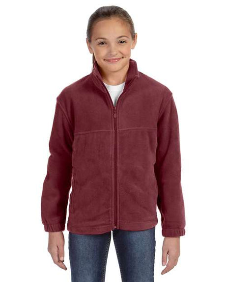 Harriton Youth Full - Zip Fleece - Harriton M990Y Wine S