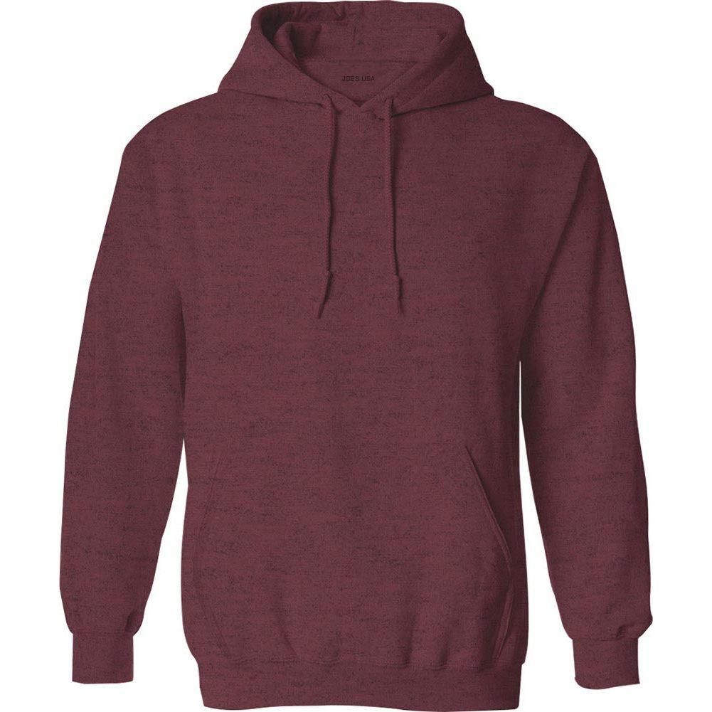 Wholesale Adult Hooded Sweatshirt - Heather Maroon Sweatshirts/Fleece Joe's USA Heather Maroon Small