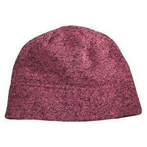 Heathered Knit Beanie. C917. Grey Heather/Black Beanies