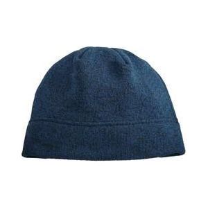 Heathered Knit Beanie. C917. Grey Heather/Black Beanies