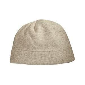 Heathered Knit Beanie. C917. Grey Heather/Black Beanies
